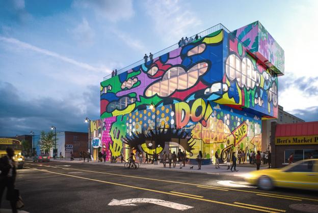 Street art inspires MVRDV for new Detroit building