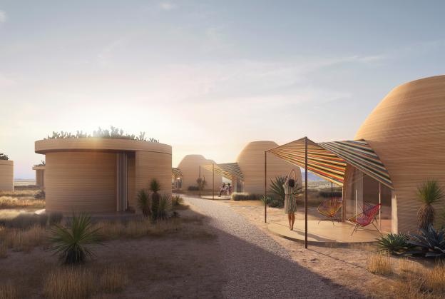 Innovative 3D printed hotel planned for Marfa, TX