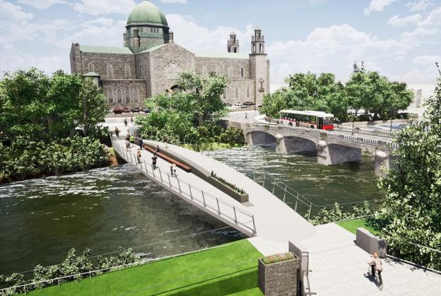 Iconic new bridge opens in Galway