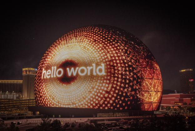 World’s largest spherical structure lights up for Independence Day